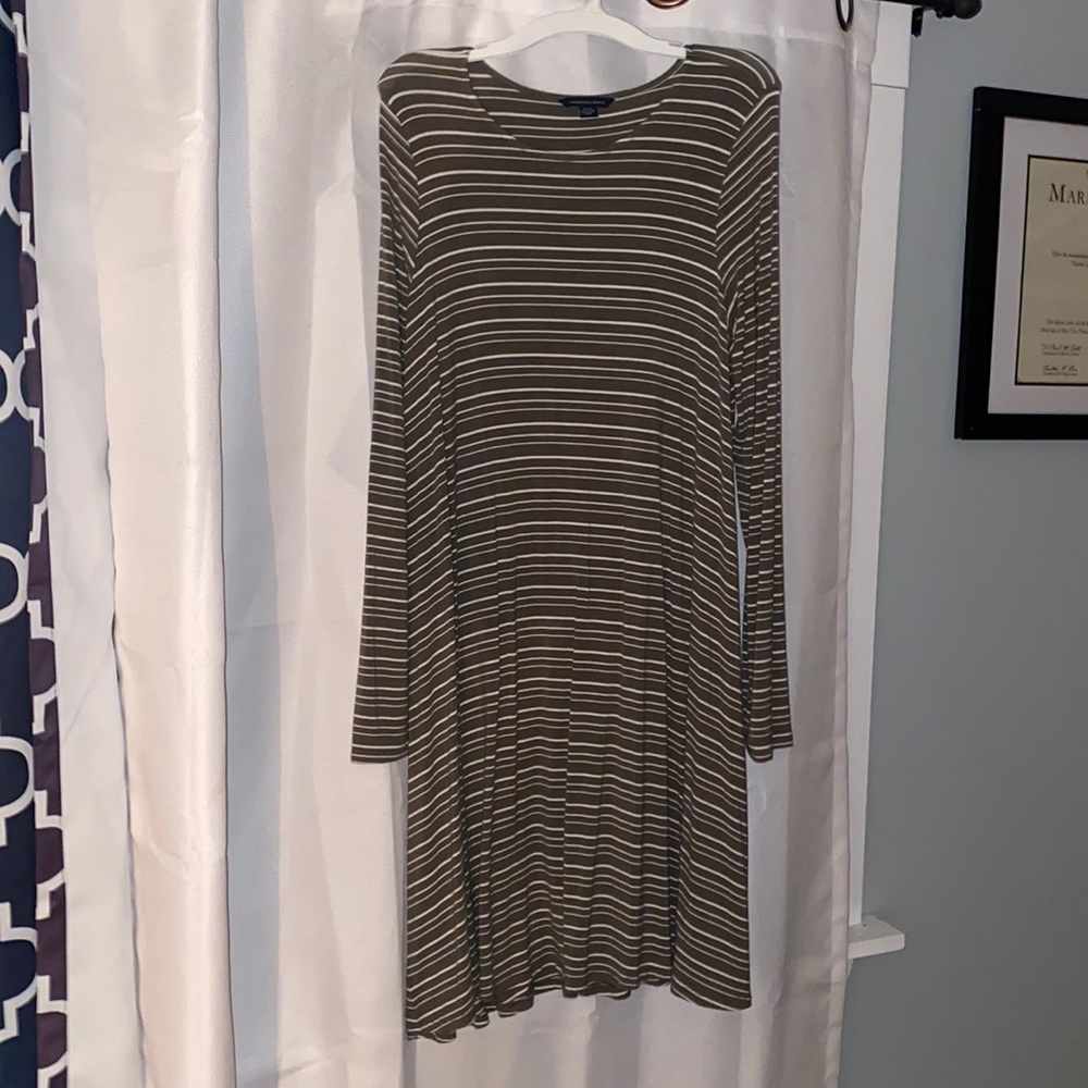 American eagle striped long sleeve dress